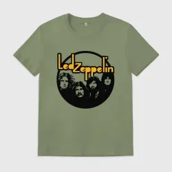 Мужская футболка хлопок Led Zeppelin Лед Зеппелин