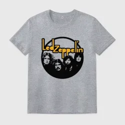 Мужская футболка хлопок Led Zeppelin Лед Зеппелин