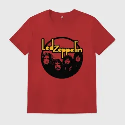 Мужская футболка хлопок Led Zeppelin Лед Зеппелин