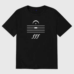 Женская футболка хлопок Oversize Тишина FFF