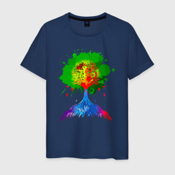 Радужное дерево жизни – Мужская футболка хлопок с принтом купить со скидкой в -20%