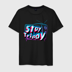 Stay Trippy  – Мужская футболка хлопок с принтом купить со скидкой в -20%
