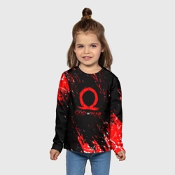 Детский лонгслив 3D God of war брызги - фото 2