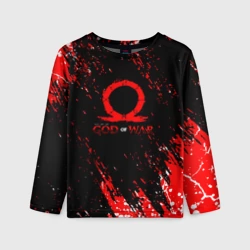 Детский лонгслив 3D God of war брызги