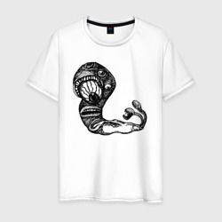 Самосознающий червь – Мужская футболка хлопок с принтом купить со скидкой в -20%