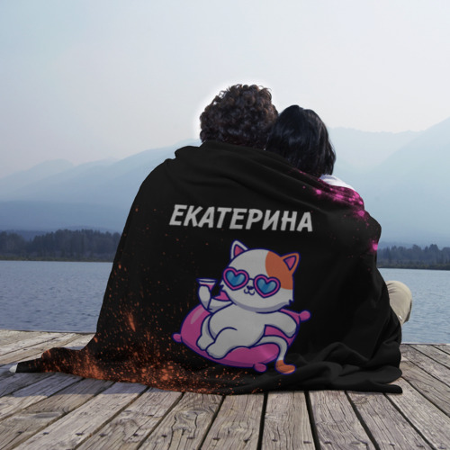 Плед 3D Екатерина кошечка Краска - фото 3