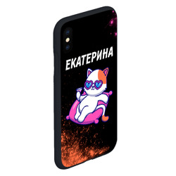 Чехол для iPhone XS Max матовый Екатерина кошечка Краска - фото 2