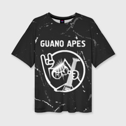 Женская футболка oversize 3D Guano Apes кот Потертости