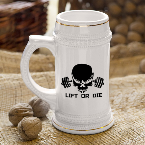 Кружка пивная Lift or die! - фото 4