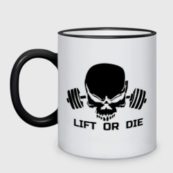 Lift or die! – Кружка двухцветная с принтом купить