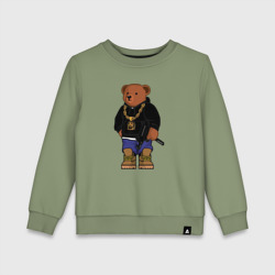 Детский свитшот хлопок Gangsta bear Крутой мишка