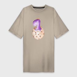 Платье-футболка хлопок Малыш динозаврик