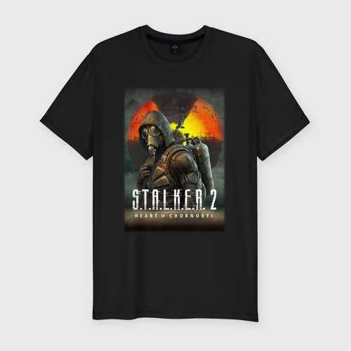 Мужская футболка хлопок Slim с принтом STALKER 2 Heart of Chornobyl | Сталкер 2 Сердце Чернобыля, вид спереди #2