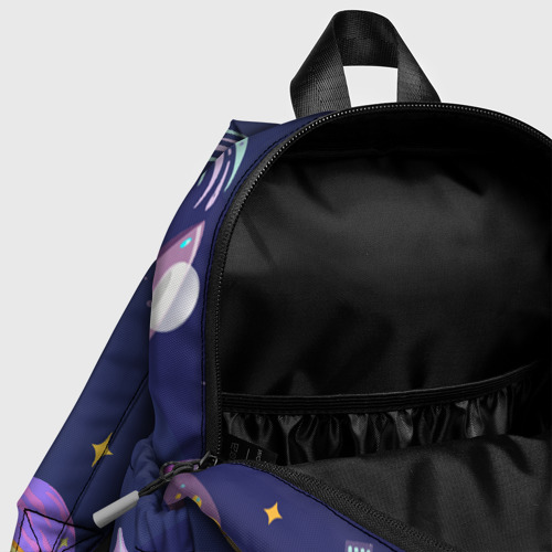 Детский рюкзак 3D Космический дизайн с планетами, звёздами и ракетами - фото 6