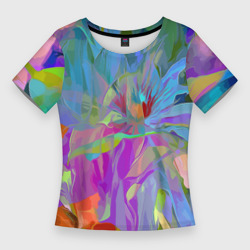 Женская футболка 3D Slim Abstract color pattern Summer 2022