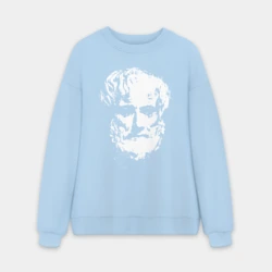 Мужской свитшот oversize без начеса хлопок Аристотель портрет