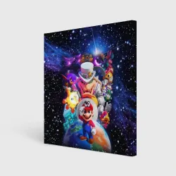 Холст квадратный Super Mario Odyssey Space Video game
