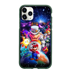 Чехол для iPhone 11 Pro матовый Super Mario Odyssey Space Video game