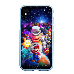 Чехол для iPhone XS Max матовый Super Mario Odyssey Space Video game