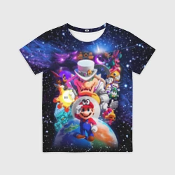 Детская футболка 3D Super Mario Odyssey Space Video game
