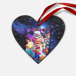 Деревянная игрушка Сердце Super Mario Odyssey Space Video game
