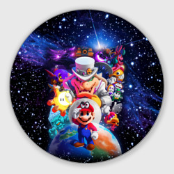 Круглый коврик для мышки Super Mario Odyssey Space Video game