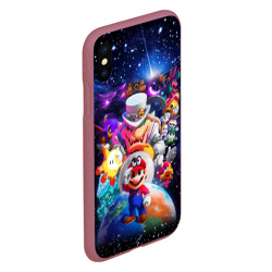 Чехол для iPhone XS Max матовый Super Mario Odyssey Space Video game - фото 2