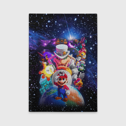 Обложка для автодокументов Super Mario Odyssey Space Video game, цвет оранжевый