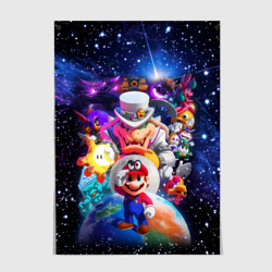 Постер Super Mario Odyssey Space Video game