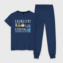 Женская пижама хлопок Химия похожа на кулинарию