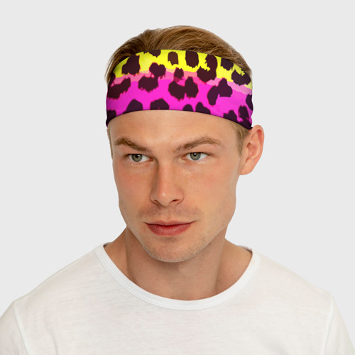 Повязка на голову 3D Leopard Pattern Neon - фото 5
