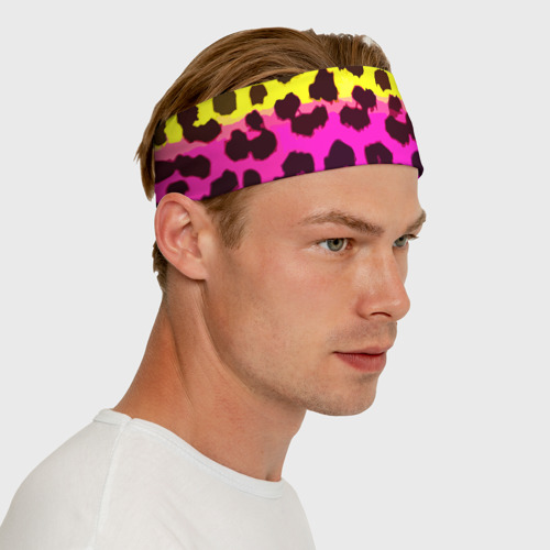 Повязка на голову 3D Leopard Pattern Neon - фото 6