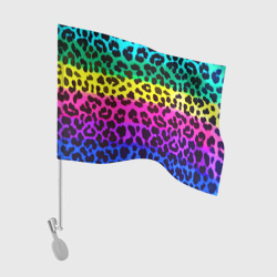 Флаг для автомобиля Leopard Pattern Neon