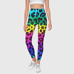 Леггинсы 3D Leopard Pattern Neon - фото 2