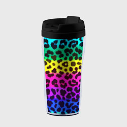 Термокружка-непроливайка Leopard Pattern Neon