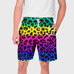 Мужские шорты 3D Leopard Pattern Neon