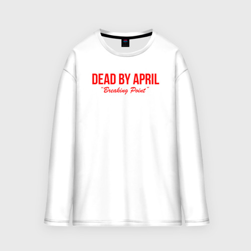 Женский лонгслив oversize хлопок Dead by april metal,, цвет белый