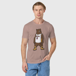 Мужская футболка хлопок Баскетбольный мишка - фото 2