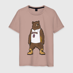 Мужская футболка хлопок Баскетбольный мишка