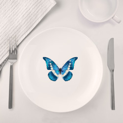 Набор: тарелка + кружка Blue butterfly синяя красивая бабочка - фото 2