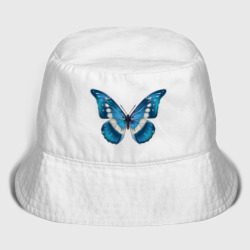 Детская панама хлопок Blue butterfly синяя красивая бабочка