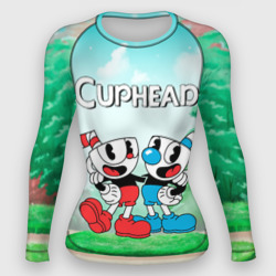 Женский рашгард 3D Cuphead Красная и Синяя чашечка 