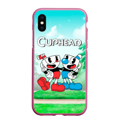 Чехол для iPhone XS Max матовый Cuphead Красная и Синяя чашечка 