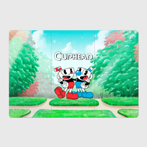 Магнитный плакат 3Х2 Cuphead Красная и Синяя чашечка 