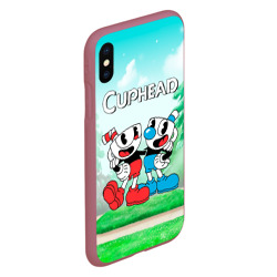 Чехол для iPhone XS Max матовый Cuphead Красная и Синяя чашечка  - фото 2