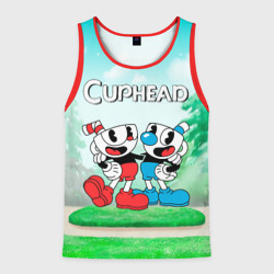 Мужская майка 3D Cuphead Красная и Синяя чашечка 