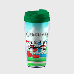 Термокружка-непроливайка Cuphead Красная и Синяя чашечка 