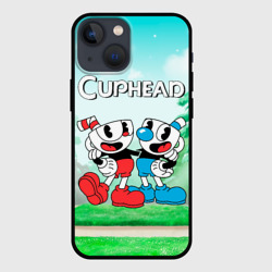 Чехол для iPhone 13 mini Cuphead Красная и Синяя чашечка 