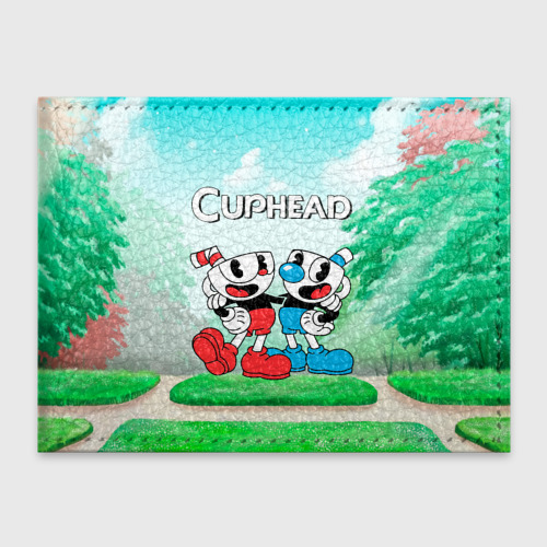 Обложка для студенческого билета Cuphead Красная и Синяя чашечка , цвет бирюзовый