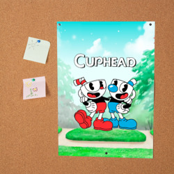Постер Cuphead Красная и Синяя чашечка  - фото 2